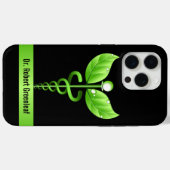 Green Caduceus Alternative Medicine Symbool Case-Mate iPhone Case (Achterkant (horizontaal))