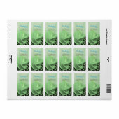 Green Cala Lily Return-adreslabels Etiket (Full Sheet)