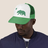 Green California Love Trucker Hat Pet (In situ)