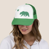 Green California Love Trucker Hat Pet (In situ)