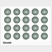 Green California Passport Ronde Sticker (Vel)