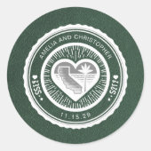 Green California Passport Ronde Sticker (Voorkant)