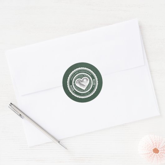 Green California Passport Ronde Sticker (Envelop)