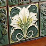 Green Calla Lily Backsplash Repro Art Nouveau Tegeltje<br><div class="desc">Welkom bij CreaTile! Hier vind je handgemaakte tegel design die ik persoonlijk heb gemaakt en keramische en porseleinen klei-tegels, of ze nu gekleurd of natuurlijk zijn. Ik ontwerp graag tegel en keramische producten, in de hoop je een manier te geven om je thuis om te vormen tot iets waar je...</div>