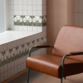 Green Calla Lily Backsplash Repro Art Nouveau Tegeltje