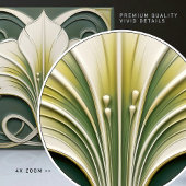 Green Calla Lily Backsplash Repro Art Nouveau Tegeltje