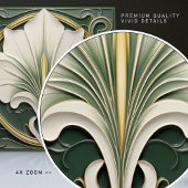 Green Calla Lily Backsplash Repro Art Nouveau Tegeltje