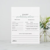 Green Calligraphy Baby Predications Advice Cards (Staand voorkant)