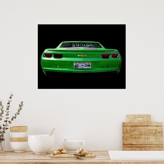 Green Camaro Poster (Keuken)