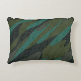 Green Camo Abstract Accent Kussen