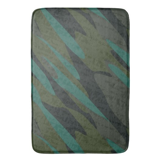 Green Camo Abstract Badmat (Voorkant Verticaal)