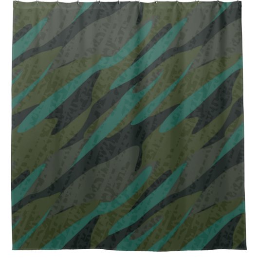 Green Camo Abstract Douchegordijn (Voorkant)