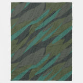 Green Camo Abstract Fleece Deken (Voorkant)