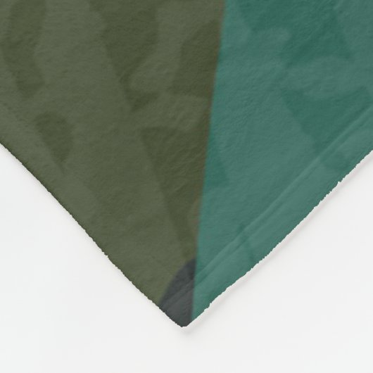 Green Camo Abstract Fleece Deken (Hoek)