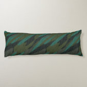 Green Camo Abstract Lichaamskussen (Achterkant)