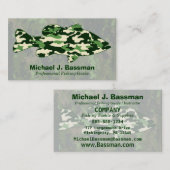 Green Camo Bass Gevist Visitekaartje (Voorkant / Achterkant)