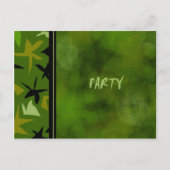 Green Camo Boys Birthday Party Invitation Uitnodiging Briefkaart (Voorkant)
