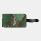 Green Camo & Buck Deer Gepersonaliseerd Bagagelabe Bagagelabel (Achterkant horizontaal)