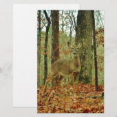Green Camo, Camouflage Deer Briefpapier (Voorkant / Achterkant)