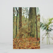 Green Camo, Camouflage Deer Briefpapier (Staand voorkant)