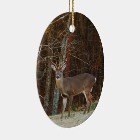 Green Camo, Camouflage Deer Keramisch Ornament (Rechts)