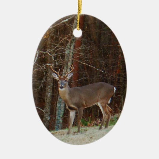 Green Camo, Camouflage Deer Keramisch Ornament (Voorkant)