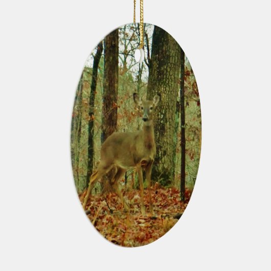 Green Camo, Camouflage Deer Keramisch Ornament (Rechts)