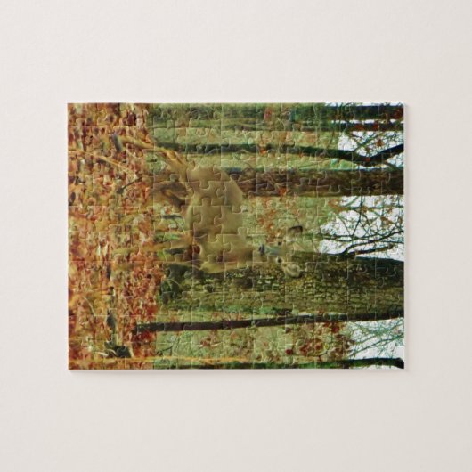 Green Camo, Camouflage Deer Legpuzzel (Horizontaal)