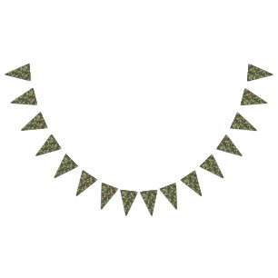 Green Camo   Camouflage Hunter Love Vlaggetjes