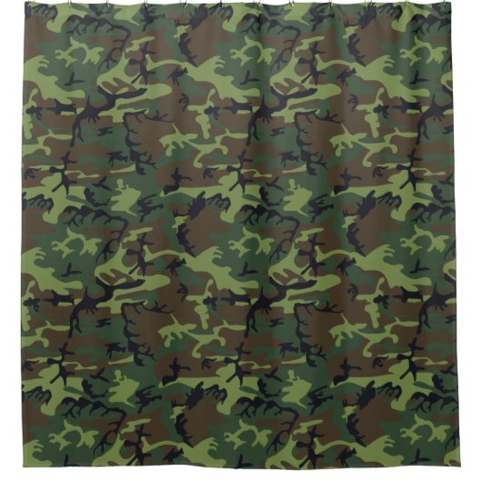 Green Camo Douchegordijn (Voorkant)