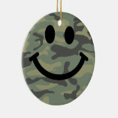 Green Camo Face Keramisch Ornament (Rechts)