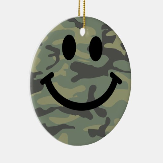 Green Camo Face Keramisch Ornament (Rechts)