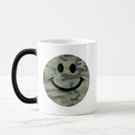 Green Camo Face Magische Mok (Links)