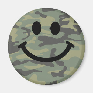 Green Camo Face Magneet