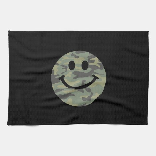 Green Camo Face Theedoek (Horizontaal)