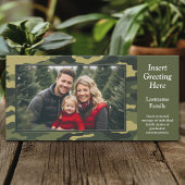 Green Camo Foto Greeting Holiday Kaart