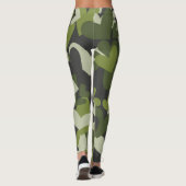 Green Camo Hearts Patterned | LEGGINGS (Achterkant)