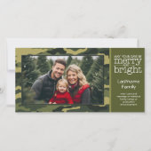 Green Camo Holiday Greeting Feestdagenkaart (Voorkant)