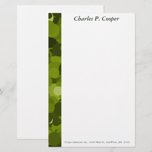 Green Camo Letterhead Briefpapier (Voorkant / Achterkant)