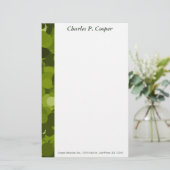Green Camo Letterhead Briefpapier (Staand voorkant)