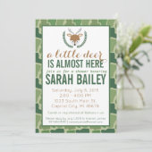 Green Camo Little Deer Baby shower nodigt uit Kaart (Staand voorkant)