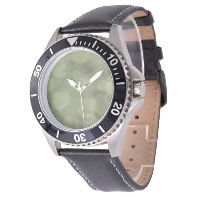 Green Camo Mannen Horloge (Gekanteld)