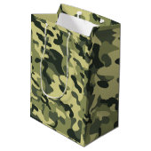 Green Camo Medium Cadeauzakje (Achterkant Gekanteld)