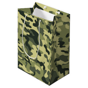 Green Camo Medium Cadeauzakje