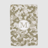 Green Camo | Monogrammen van het Camouflage Patter Golfhanddoek (Voorkant)