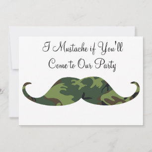 Green Camo Mustache - ik Mustache als je partij be Kaart