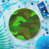 Green Camo Papieren Bordje (Feest)