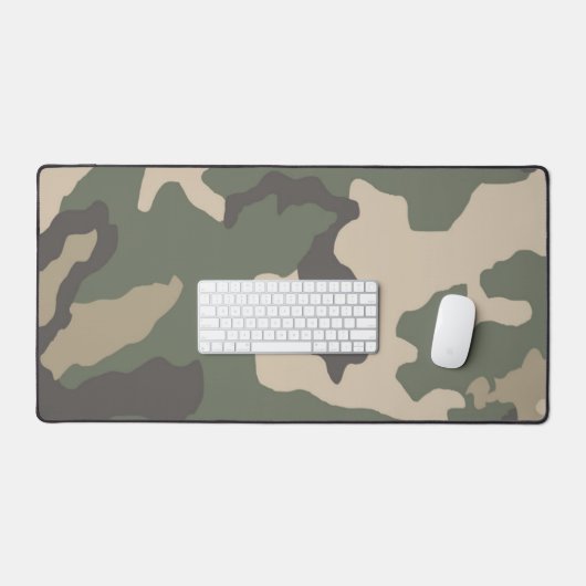 Green Camo Pattern Bureaumat (Keyboard & Muis)