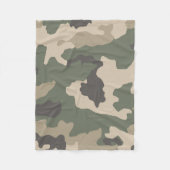 Green Camo Pattern Fleece Deken (Voorkant)