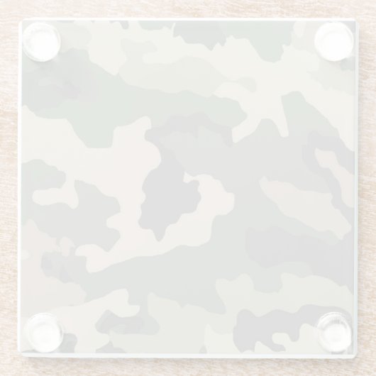 Green Camo Pattern Glazen Onderzetter (Achterkant)